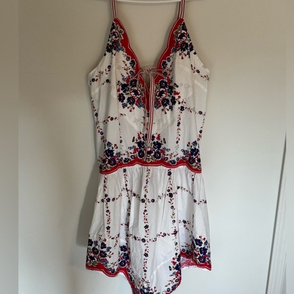Anthropologie Celandine Plunge-neck Drop-waist Cotton midi Dress, Large NWT - Picture 7 of 7